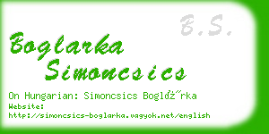 boglarka simoncsics business card